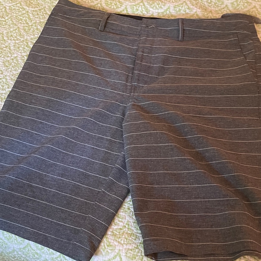 SUMMER CLOSE OUT SALE! Goodfellow Men's Gray Striped Flat Front Board Shorts